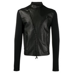 1990s Giorgio Armani Black Leather Jacket