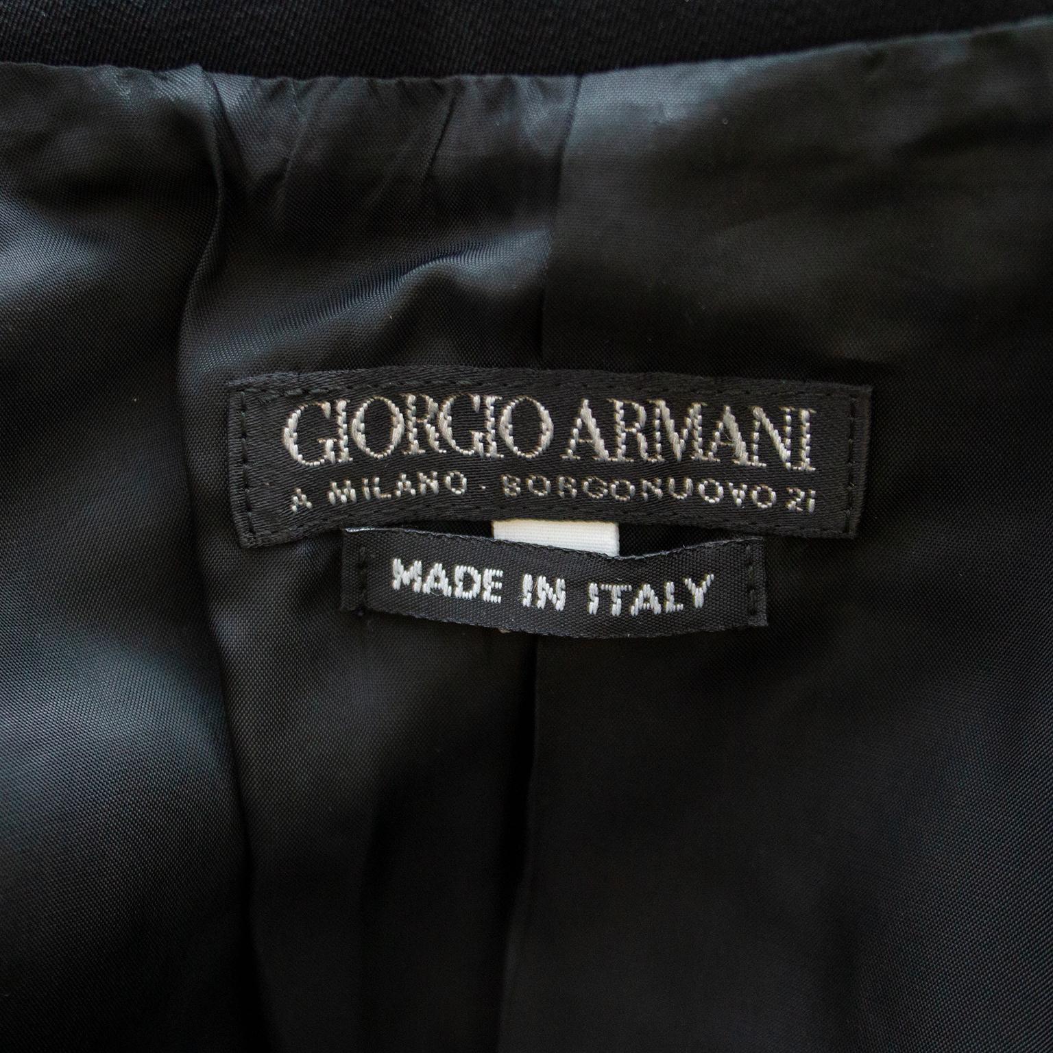 Women's 1990s Giorgio Armani Black Pantsuit 