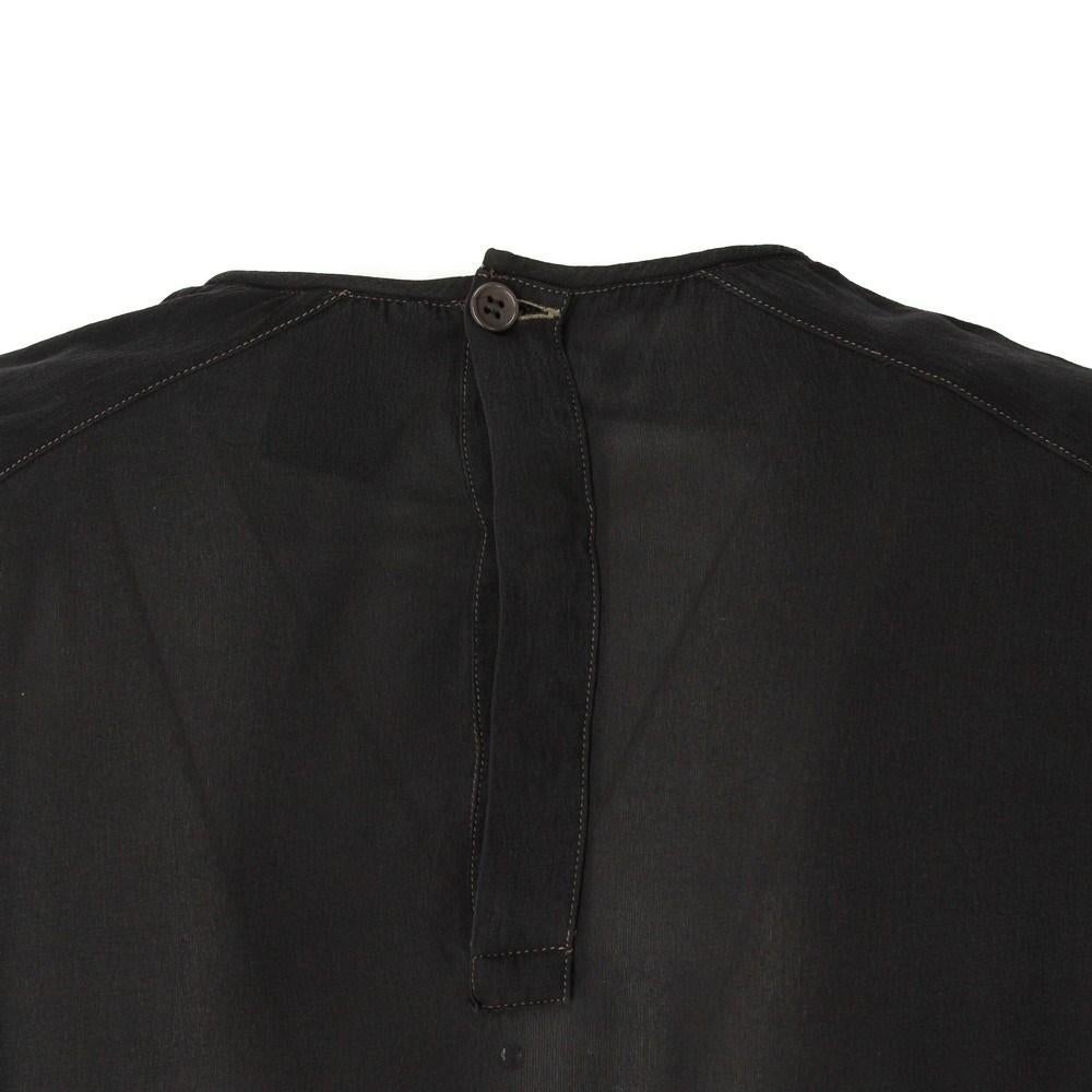 1990s Giorgio Armani black silk blouse In Good Condition In Lugo (RA), IT