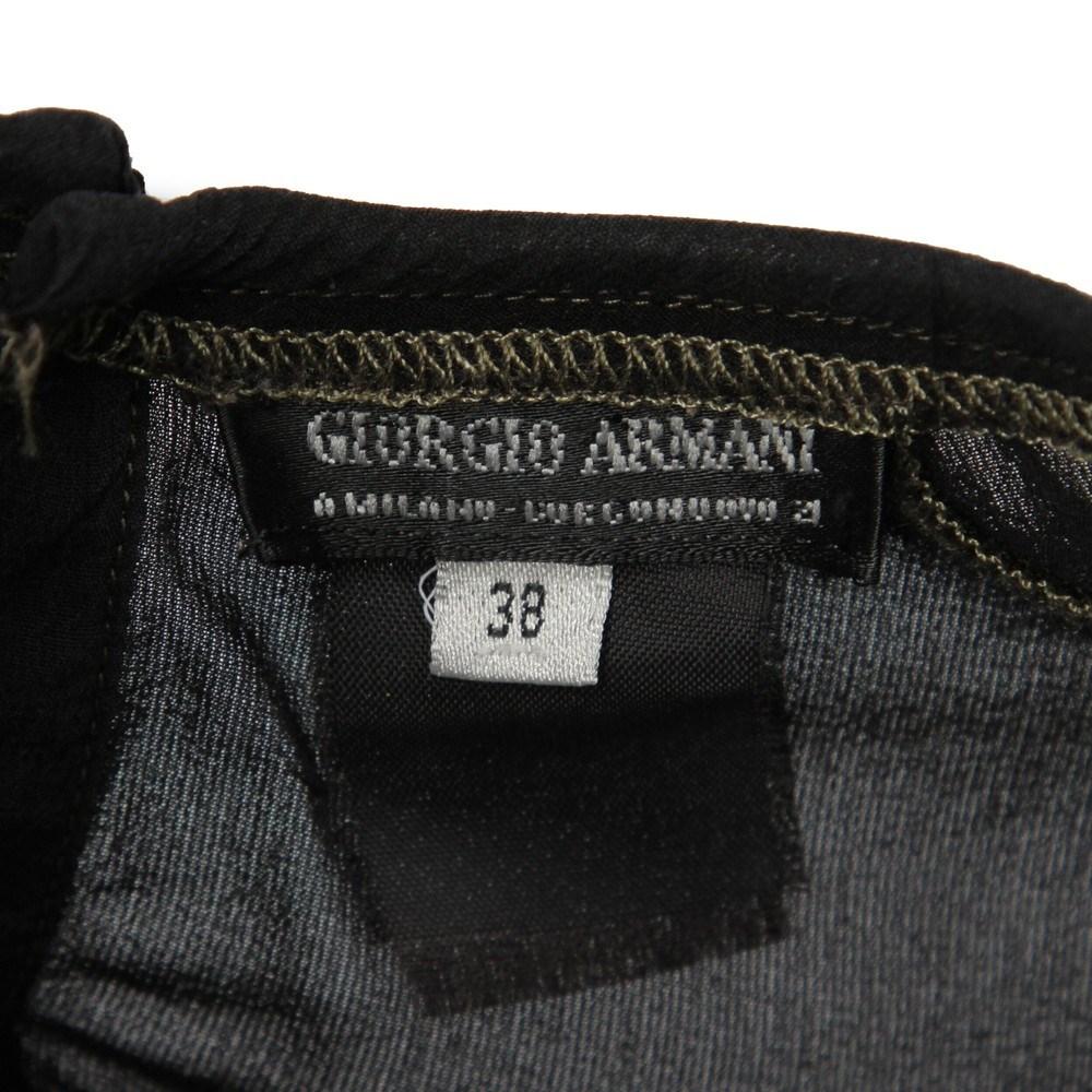 Women's 1990s Giorgio Armani black silk blouse