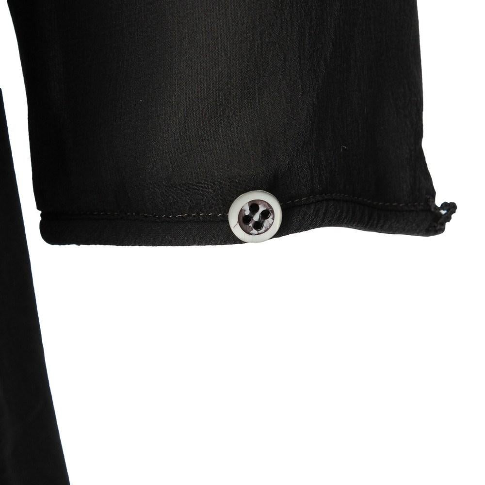 1990s Giorgio Armani black silk blouse 1