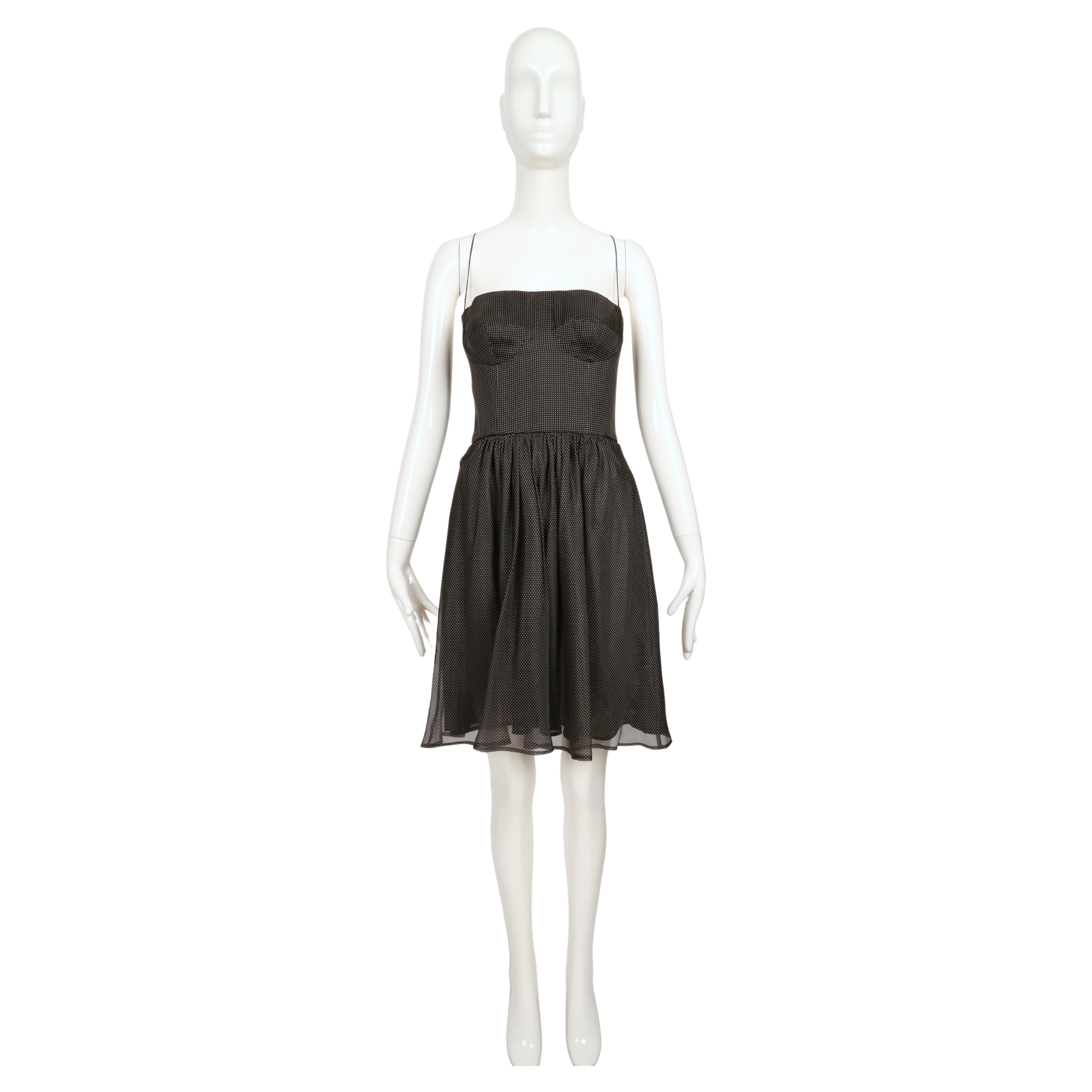 Nero Abito bustier in seta nera GIORGIO ARMANI del 1990 in vendita
