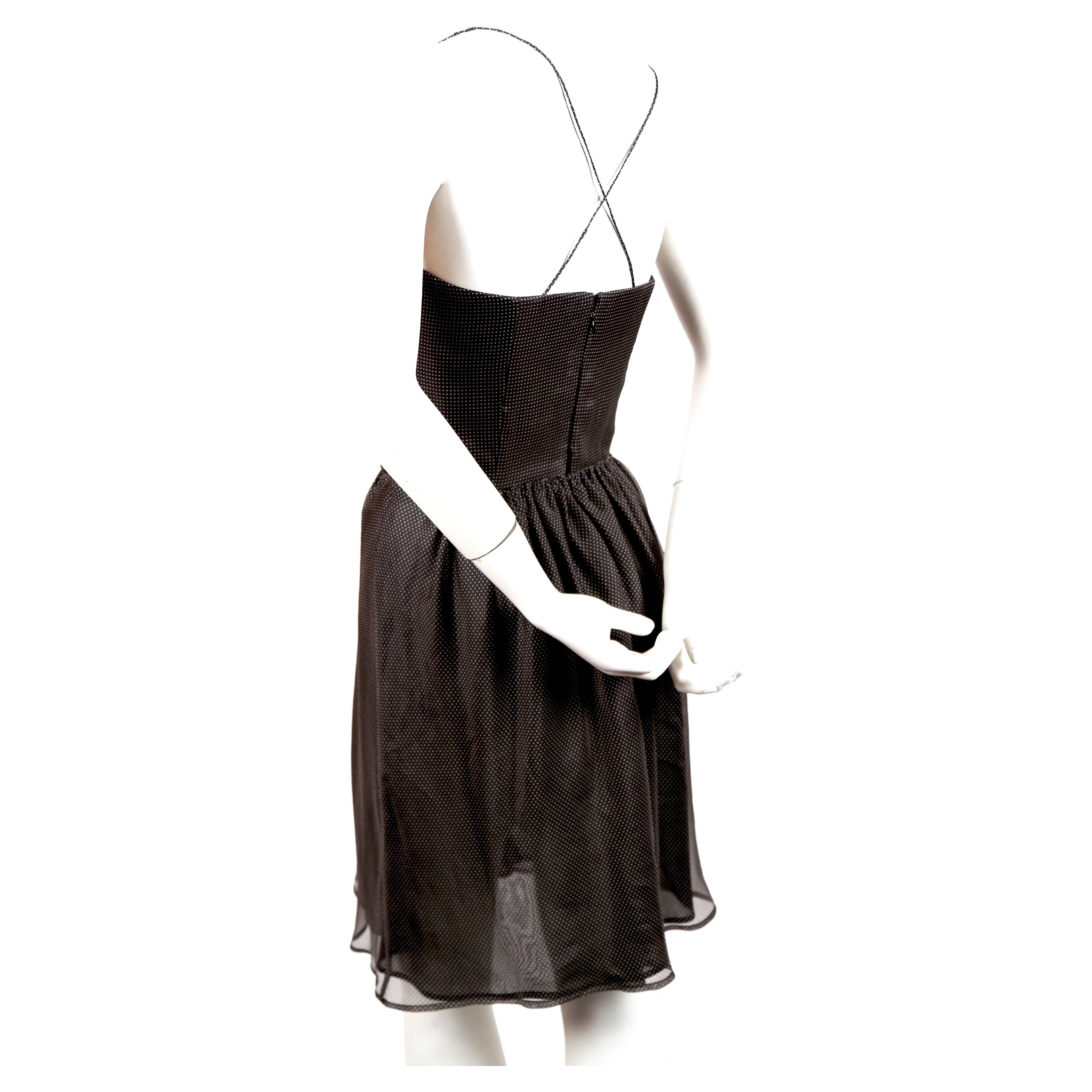 Women's or Men's 1990's GIORGIO ARMANI black silk bustier dress For Sale