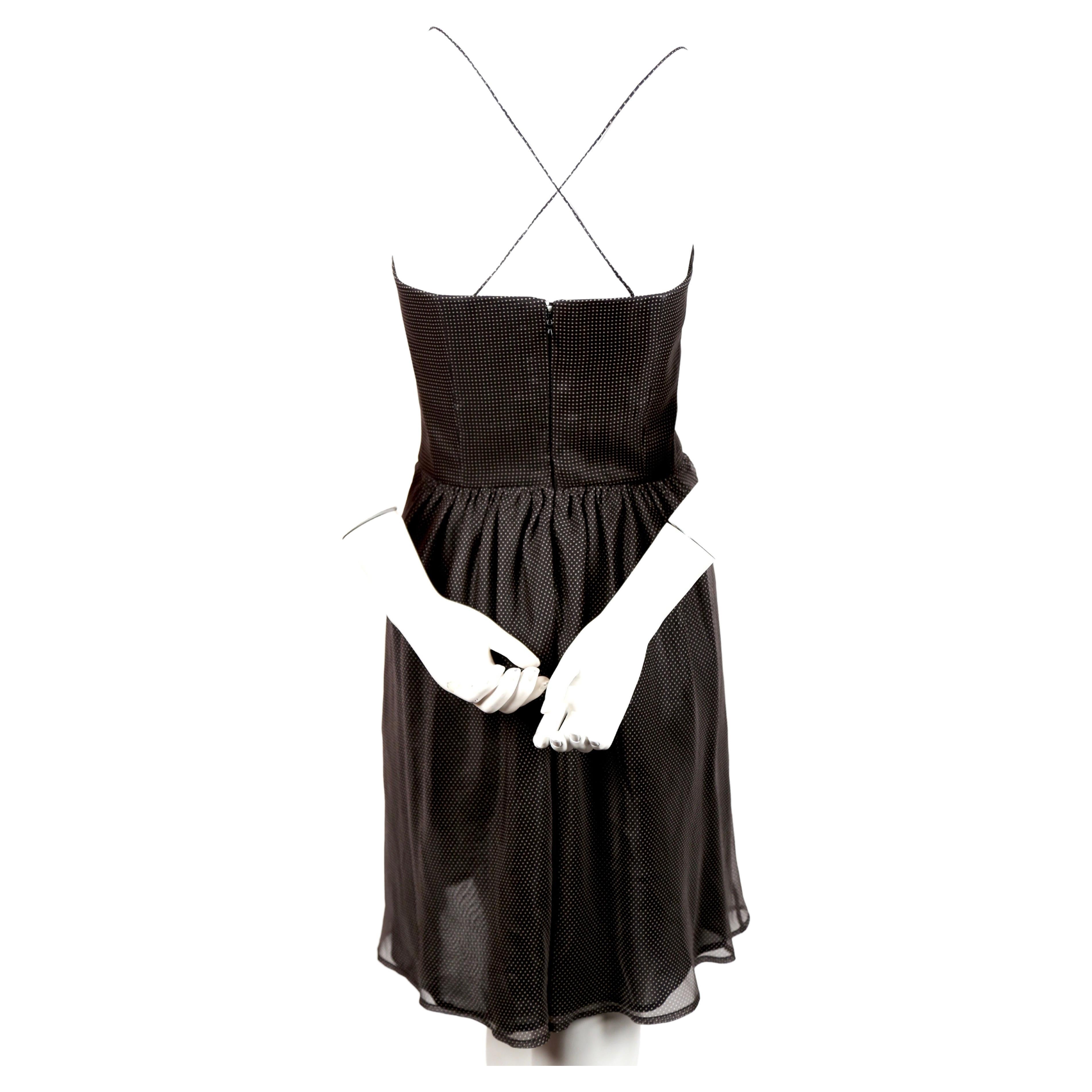 1990's GIORGIO ARMANI black silk bustier dress For Sale 1
