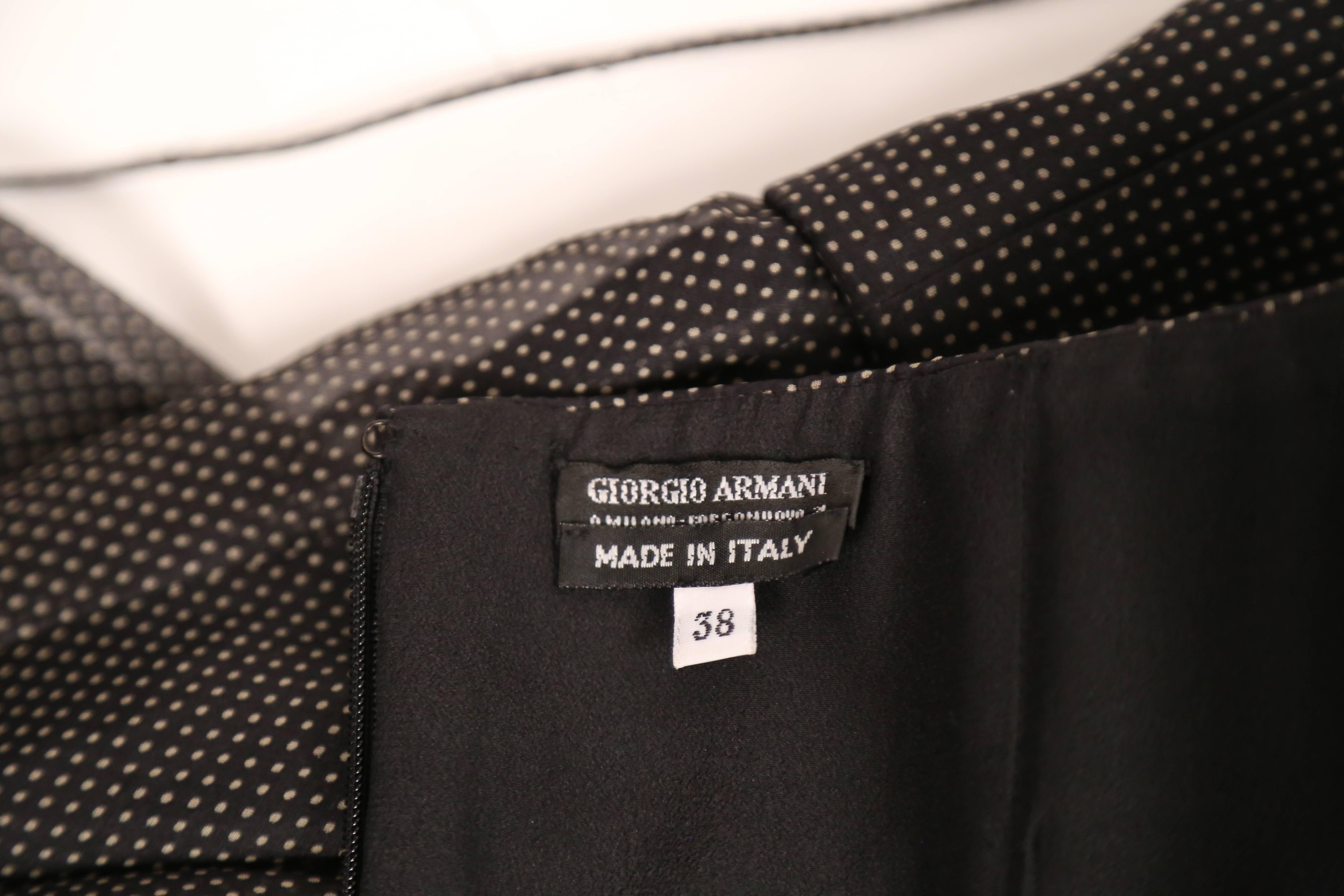 1990's GIORGIO ARMANI black silk bustier dress For Sale 2