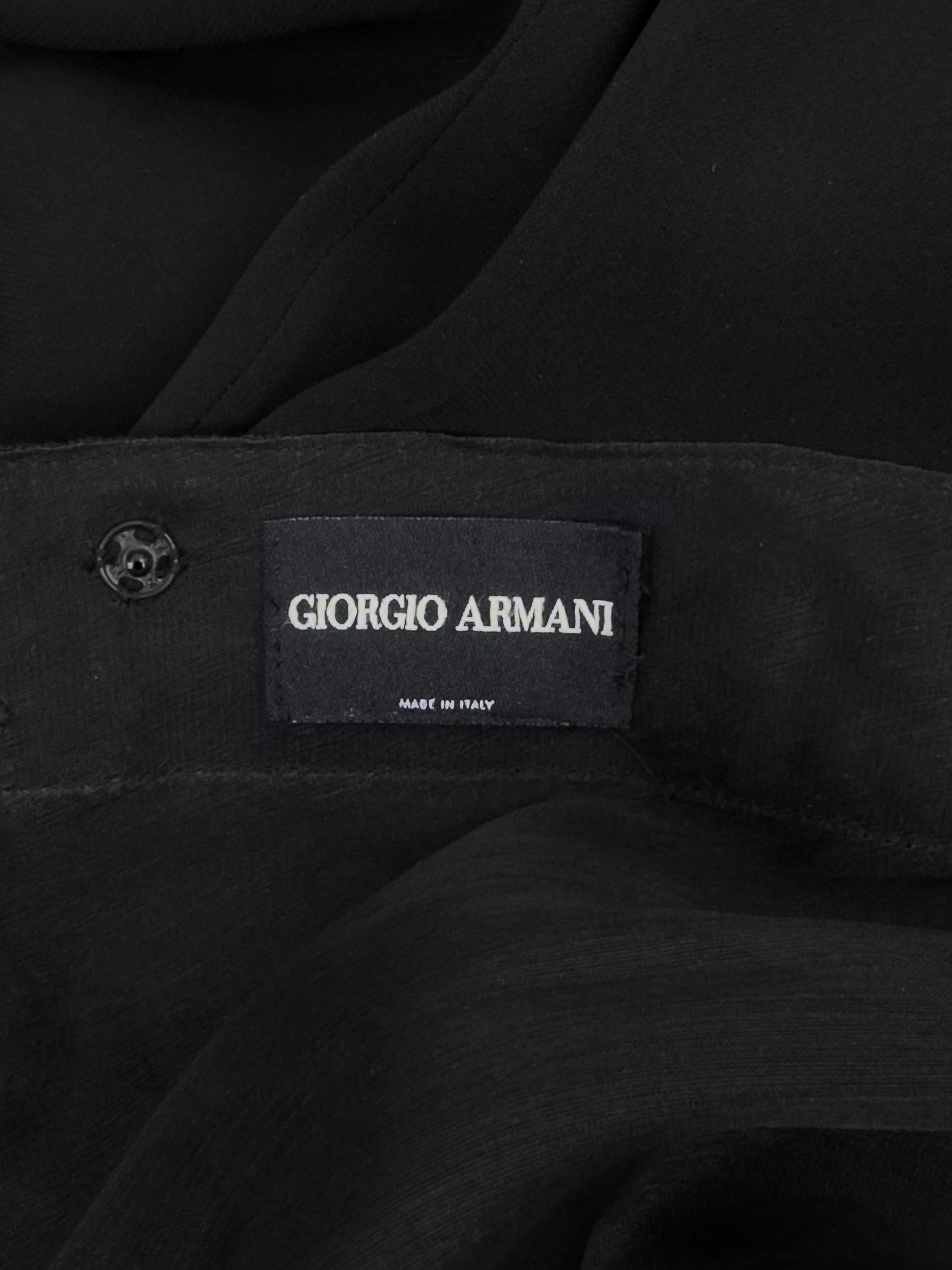 Giorgio Armani anni '90, abito nero senza maniche con pannelli trasparenti e schiena scoperta in vendita 2