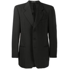 Vintage 1990s Giorgio Armani Black Wool Jacket