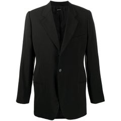 Vintage 1990s Giorgio Armani Black Wool Jacket