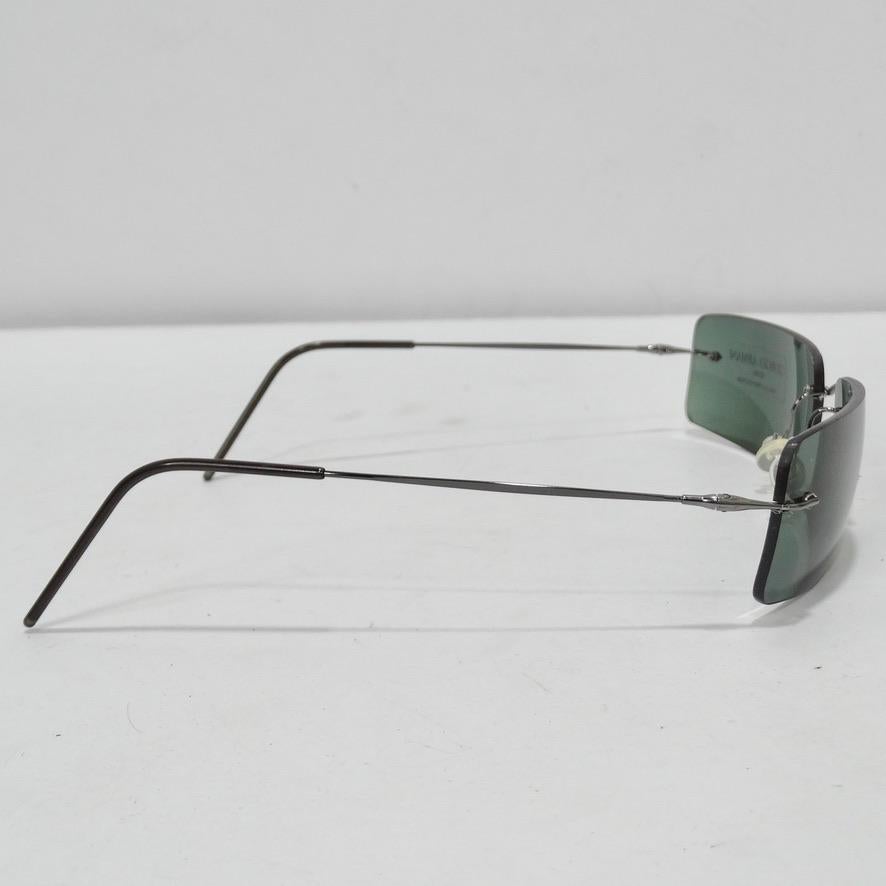 1990s Giorgio Armani Blue Frame Sunglasses For Sale 1