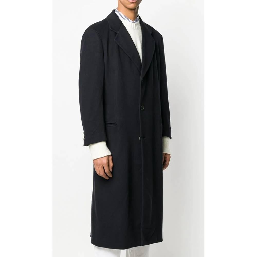 Black 1990s Giorgio Armani Dark Blue Coat