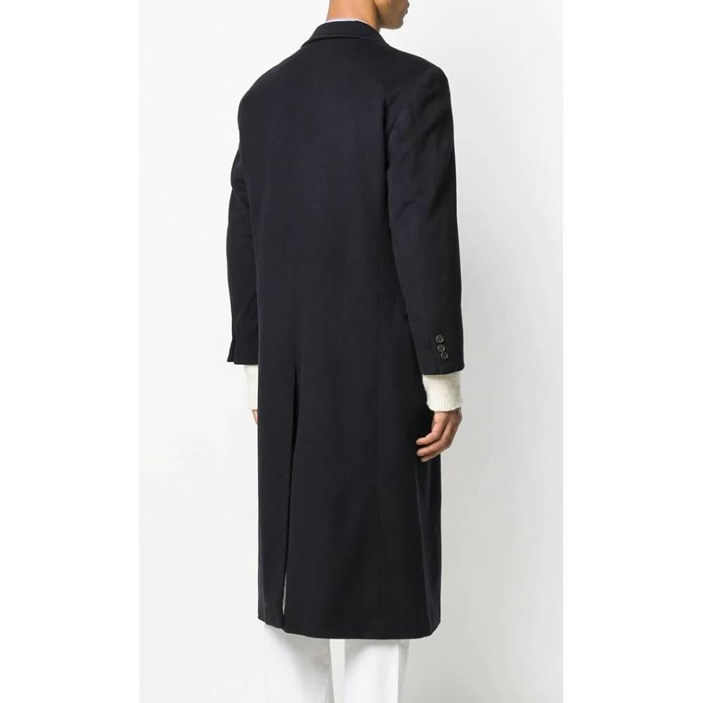 1990s Giorgio Armani Dark Blue Coat In Excellent Condition In Lugo (RA), IT