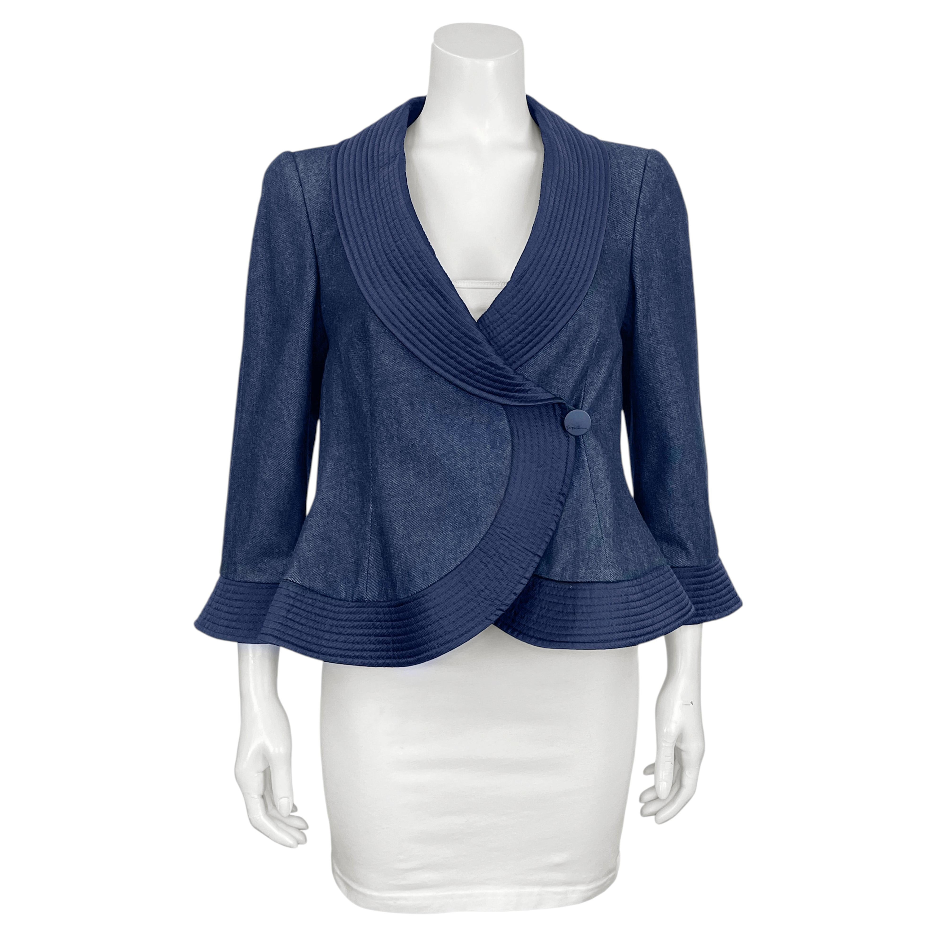 Veste ajustée en denim Giorgio Armani des années 1990 en vente