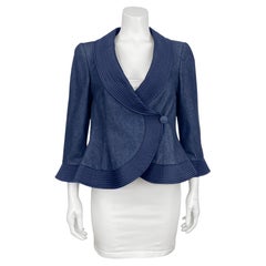 1990's Giorgio Armani Denim Fitted Jacket