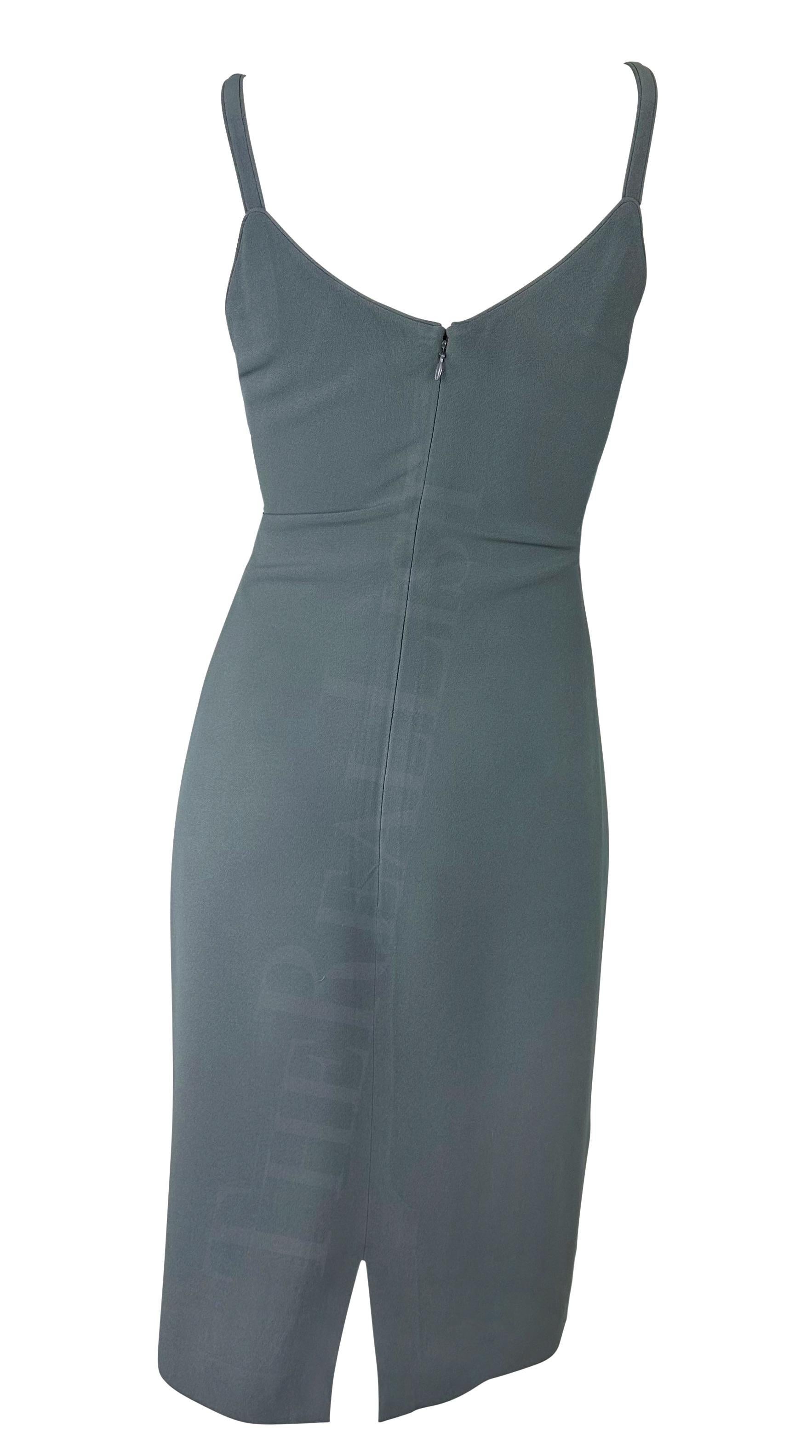 Women's 1990s Giorgio Armani Grey Minimalist Slip Dress