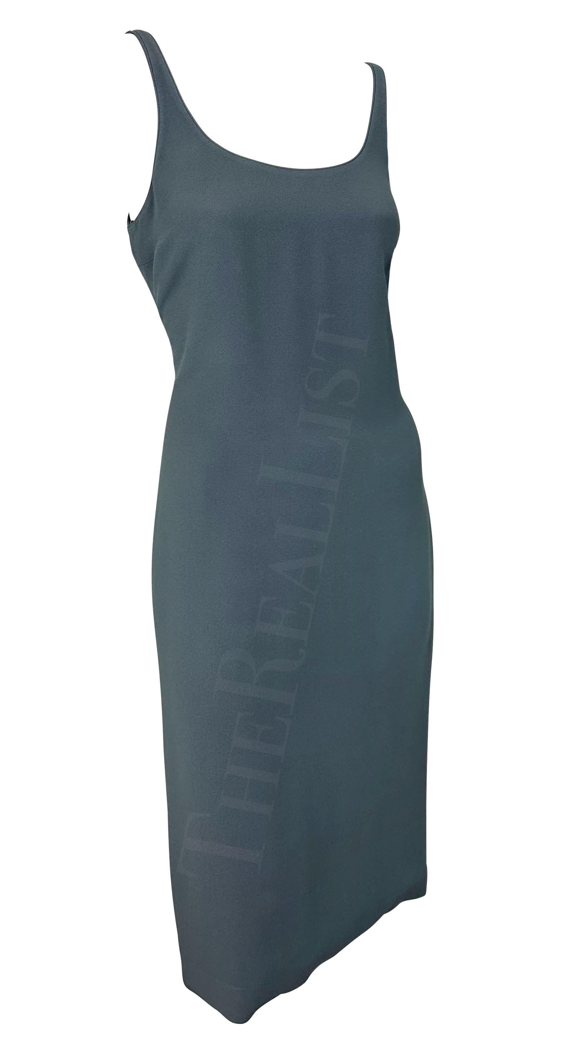 1990s Giorgio Armani Grey Minimalist Slip Dress 1