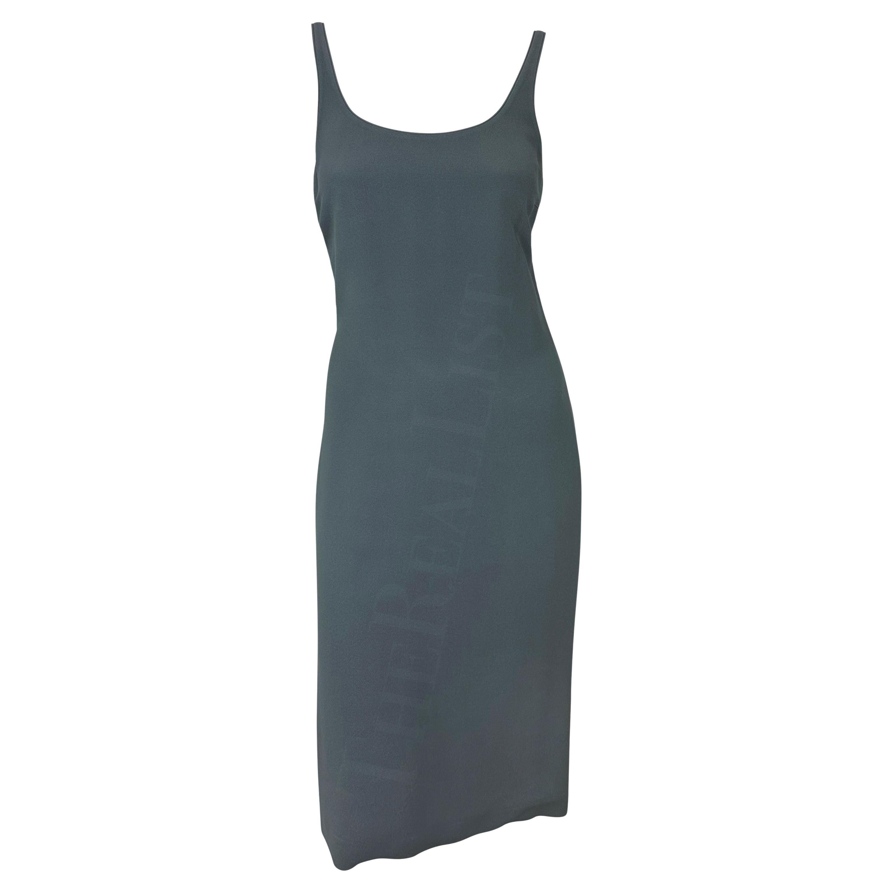 1990s Giorgio Armani Grey Minimalist Slip Dress
