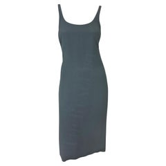 Vintage 1990s Giorgio Armani Grey Minimalist Slip Dress