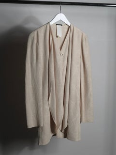 1990's Giorgio Armani Jacket Taupe Monochromatic Tapestry