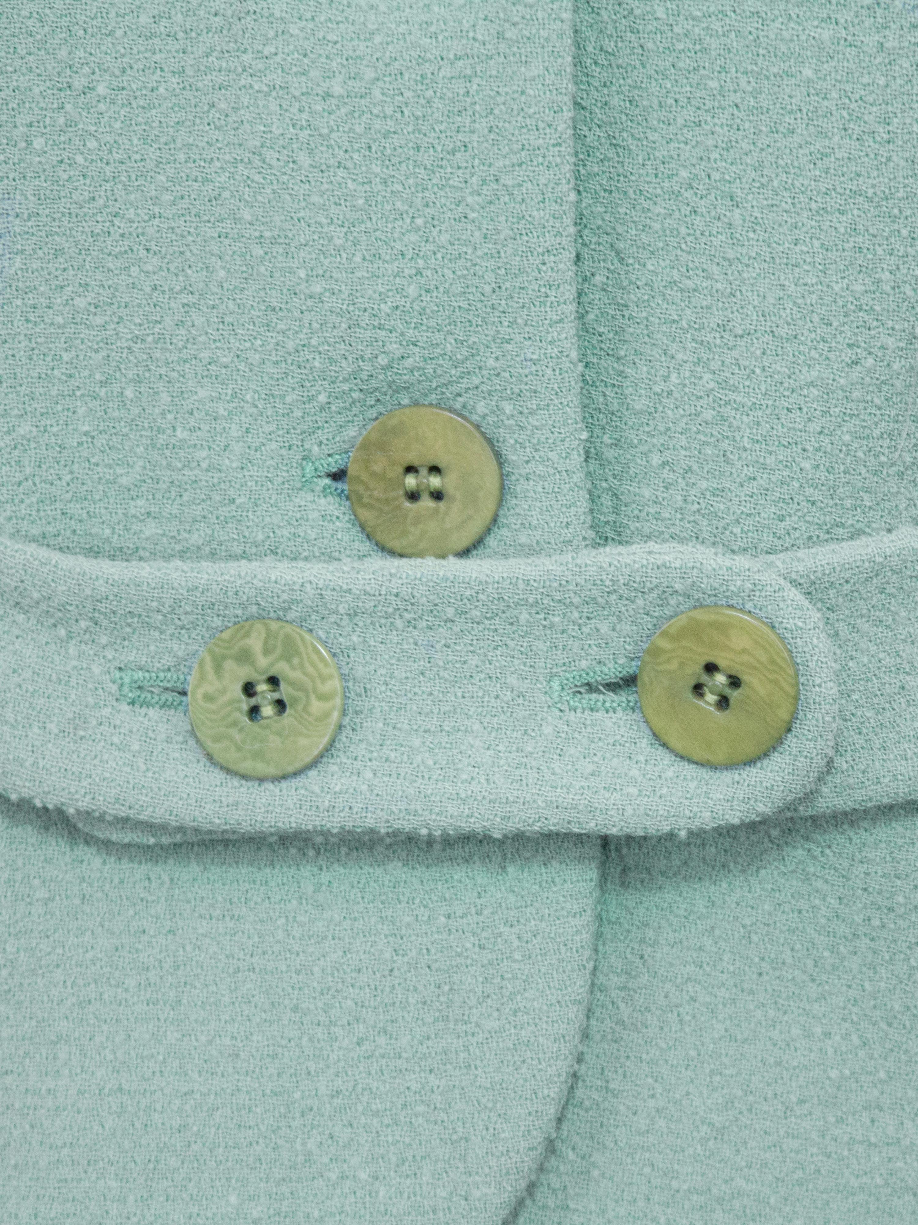 Pantaloni anni '90 di Giorgio Armani in crepe di lana Greene & Greene in vendita 1