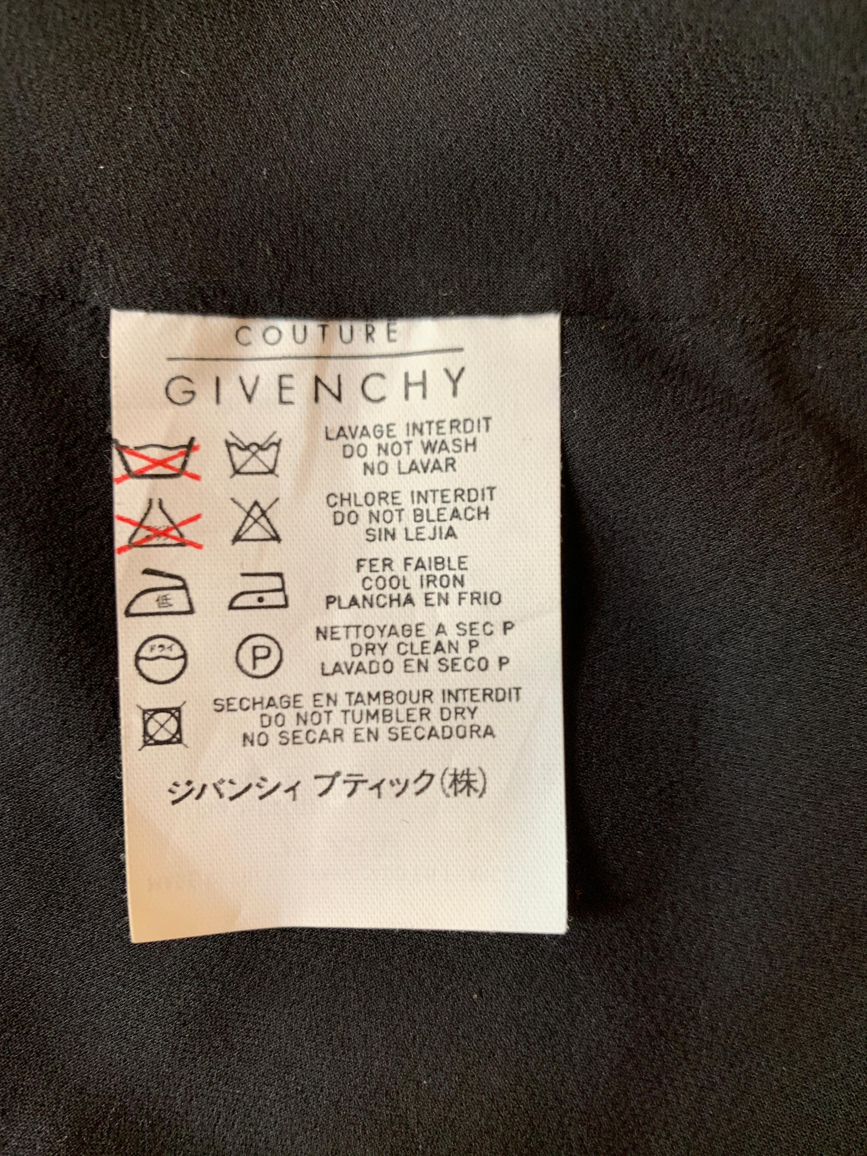 1990s Givenchy Couture Black Semi Sheer Fringe Strap Silk Halter Top 5