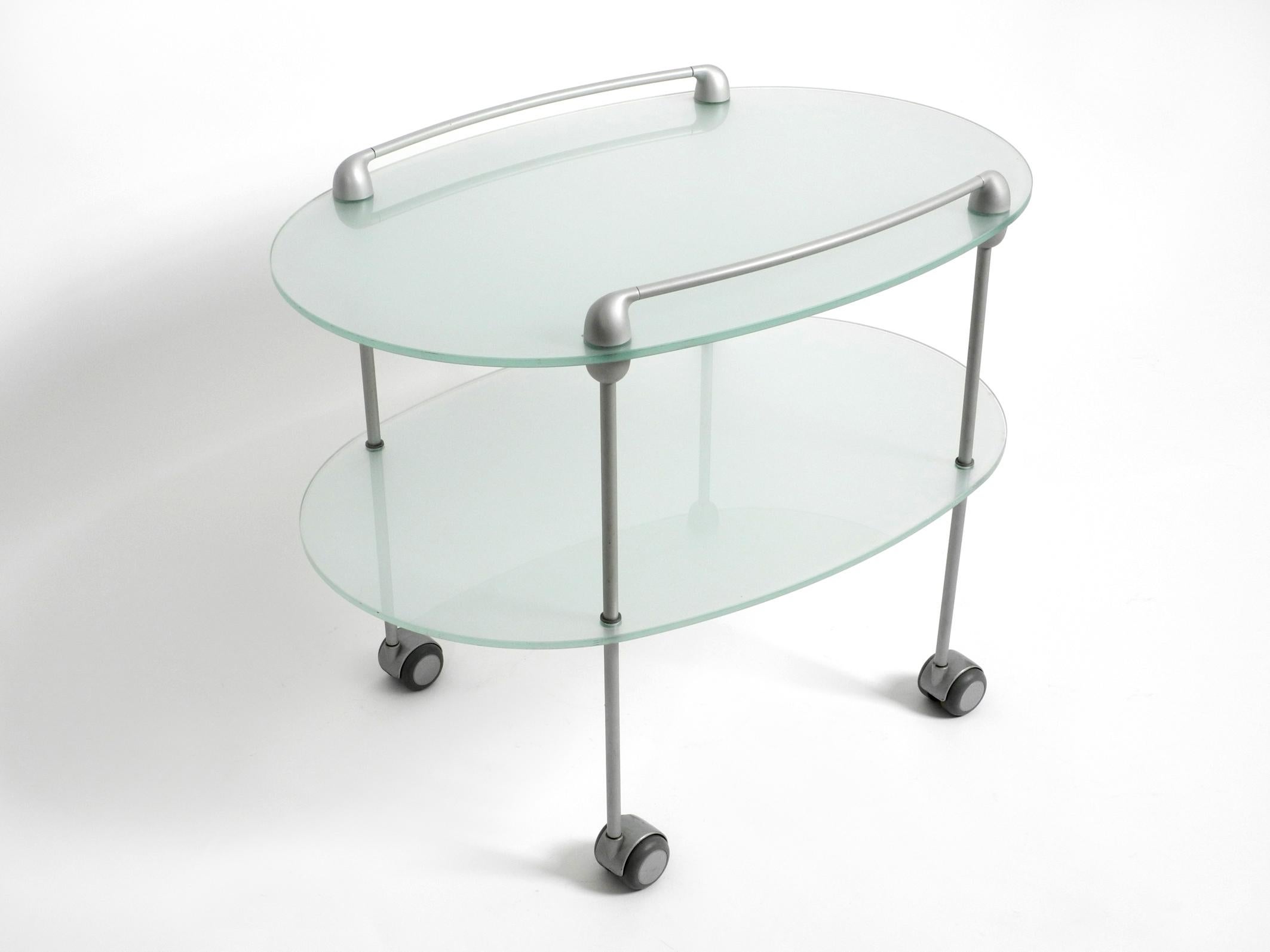 1990s Glass Serving Trolley MYRIADES by D'Orbino and Lomazzi for Ligne Roset 4