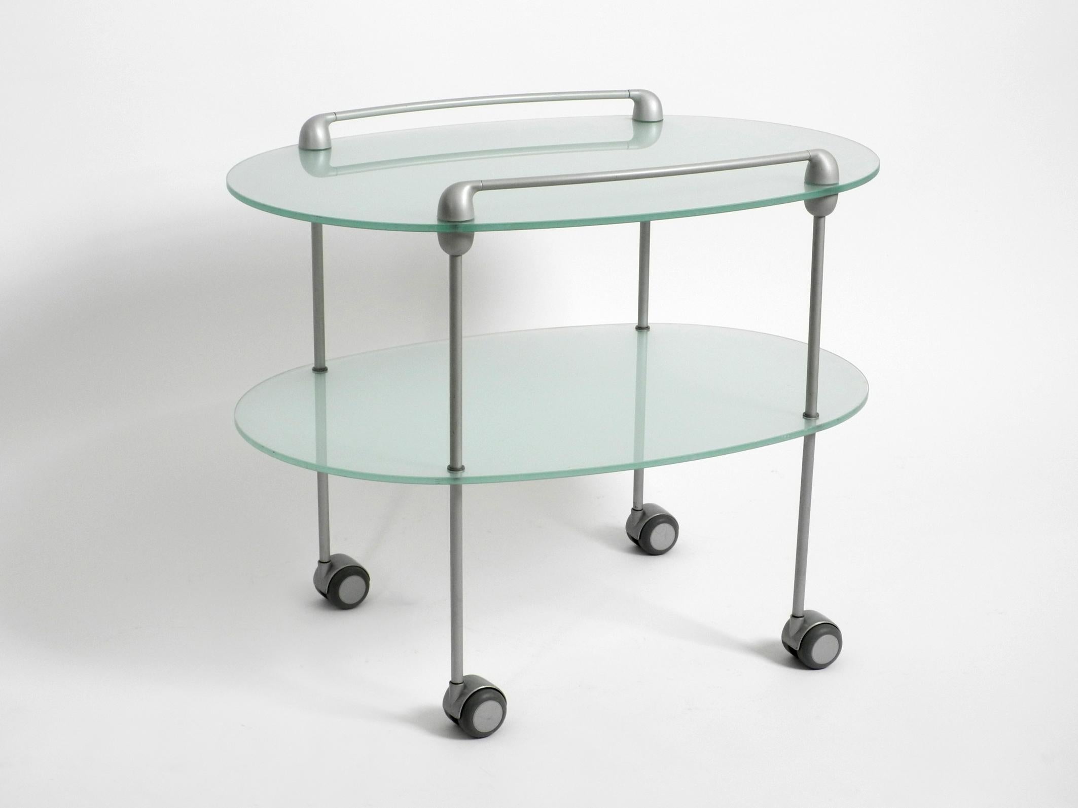 1990s Glass Serving Trolley MYRIADES by D'Orbino and Lomazzi for Ligne Roset 5