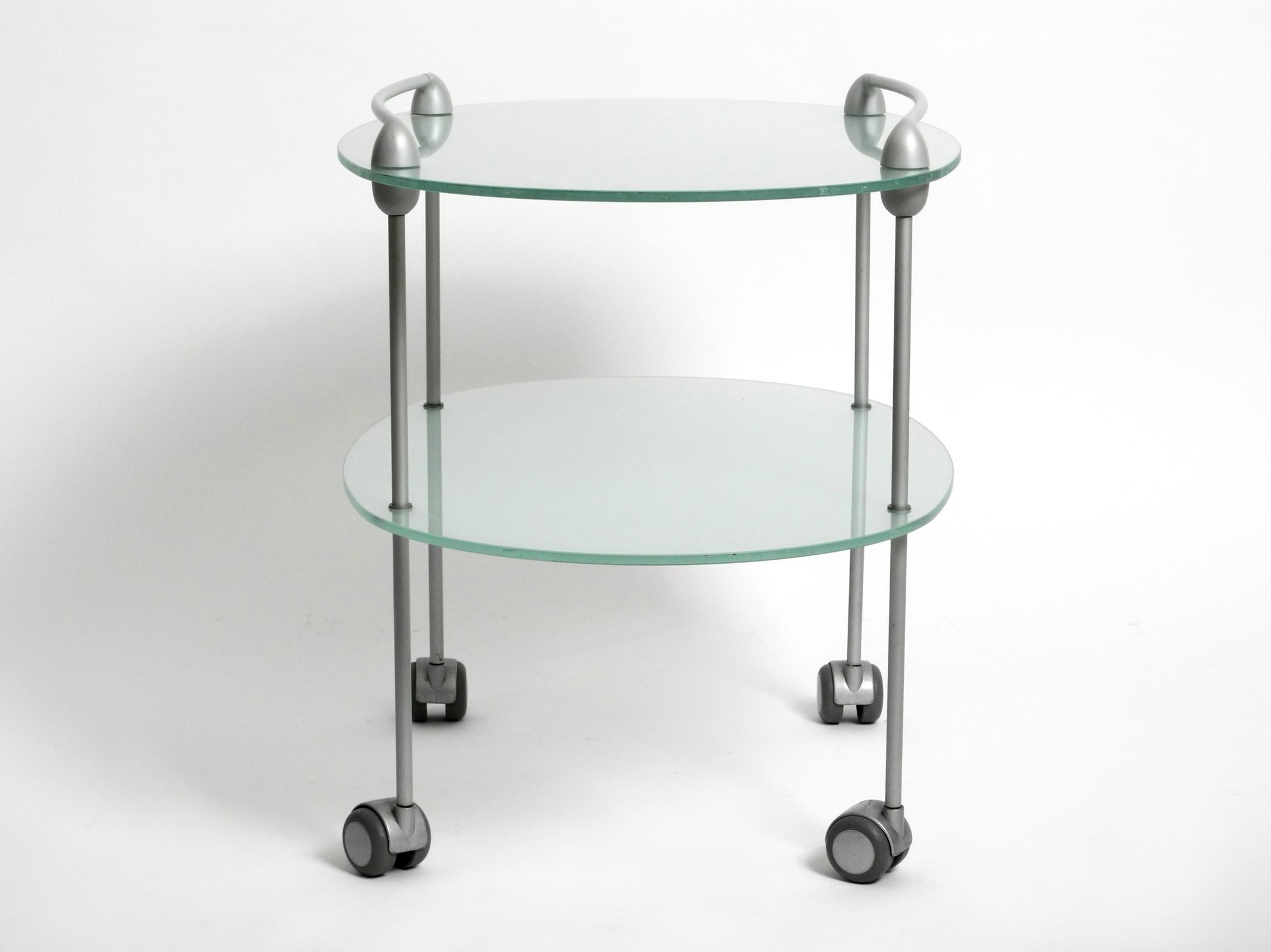 1990s Glass Serving Trolley MYRIADES by D'Orbino and Lomazzi for Ligne Roset 6