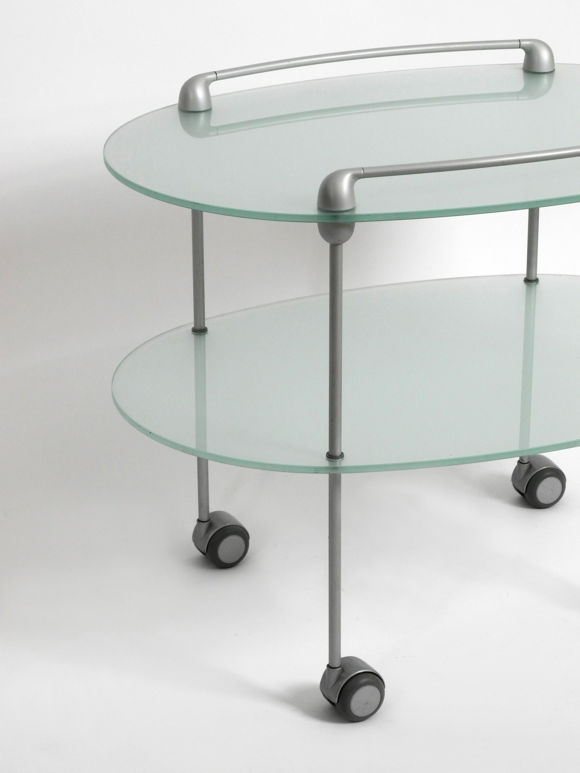 1990s Glass Serving Trolley MYRIADES by D'Orbino and Lomazzi for Ligne Roset 7