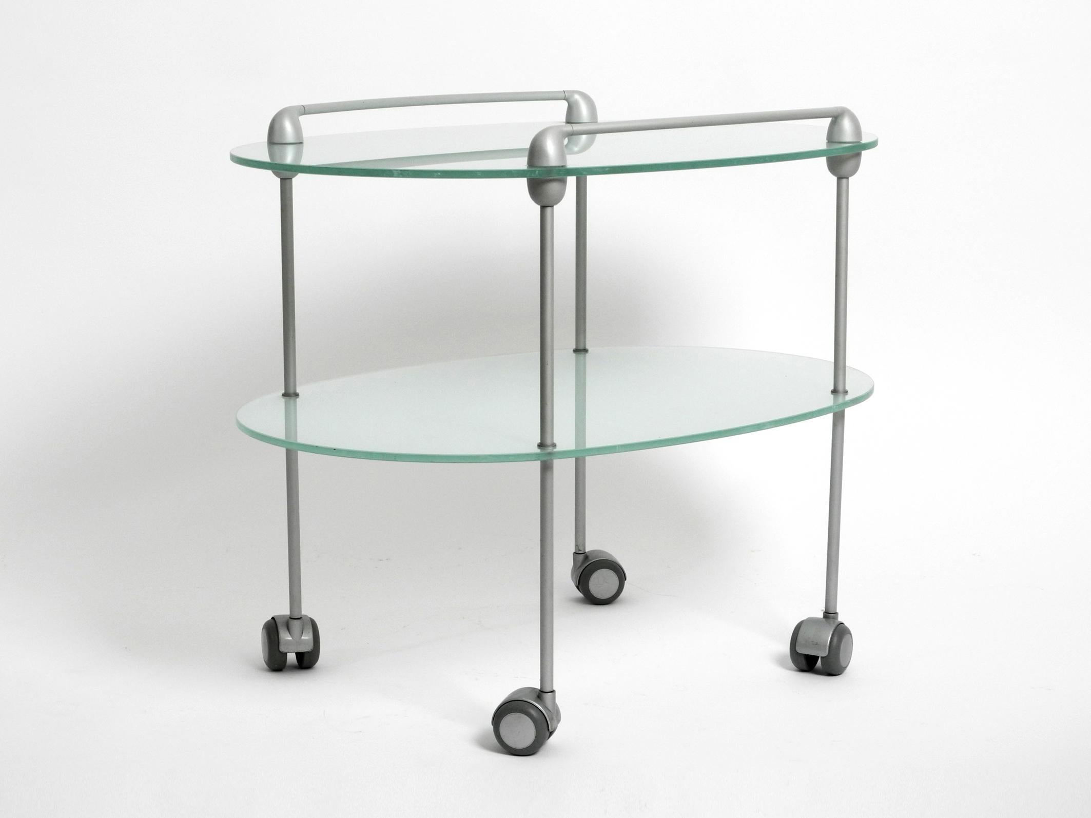 Post-Modern 1990s Glass Serving Trolley MYRIADES by D'Orbino and Lomazzi for Ligne Roset