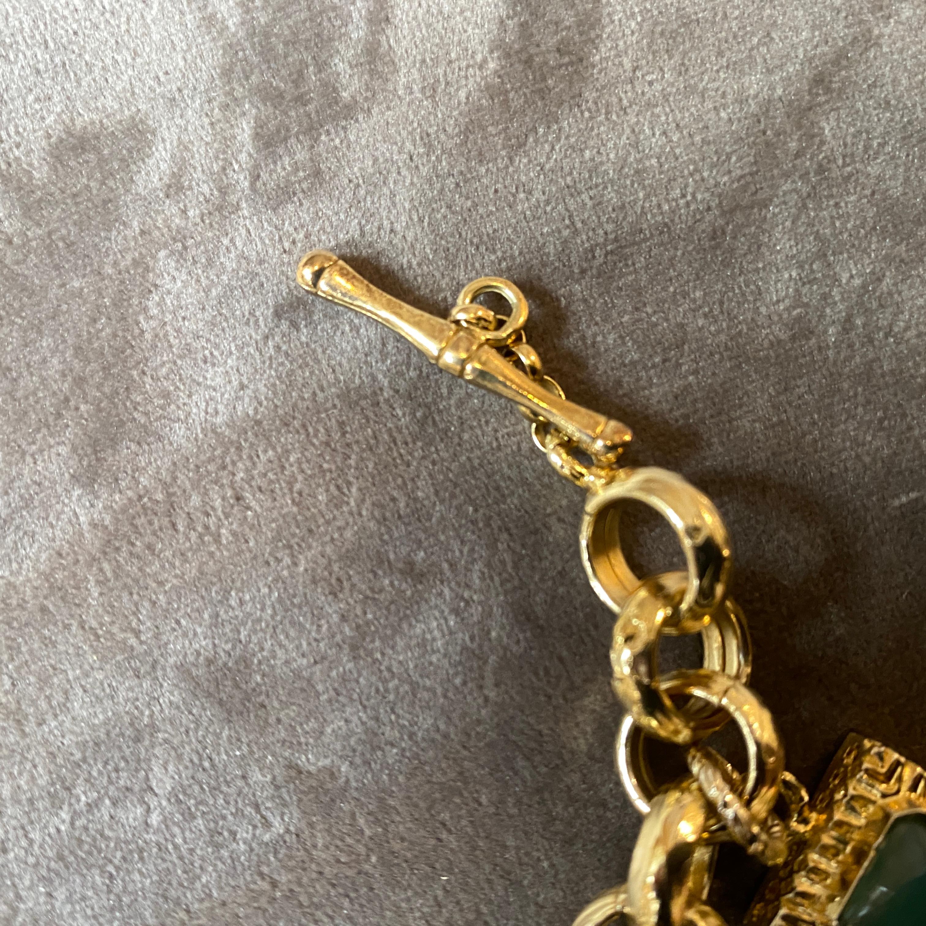 1990er Jahre Glided Sterling Silber und Semi Precious Stones Italienisch Charme-Armband im Zustand „Hervorragend“ im Angebot in Aci Castello, IT