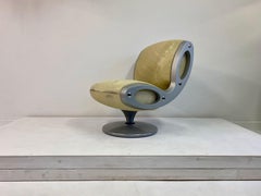 1990s Gluon Lounge Swivel Chair in Pony Hair by Marc Newson for Moroso