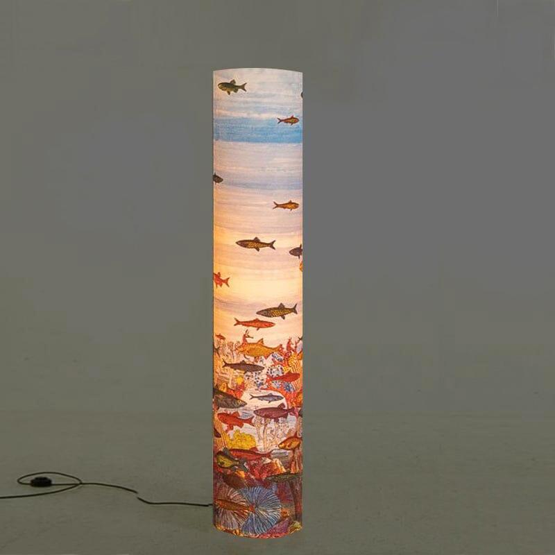 Wunderschöne „Aquarium“-Stehlampe von Piero Fornasetti für Antonangeli, 1990er Jahre (Moderne der Mitte des Jahrhunderts) im Angebot