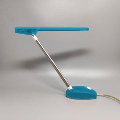 Microlight Table Lamp by Ernesto Gismondi, Blue Glass, 1990s Design