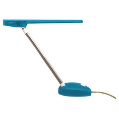 Preciosa lámpara de mesa azul de los años 90 "Microlight" de Ernesto Gismondi para Artemide. Ma