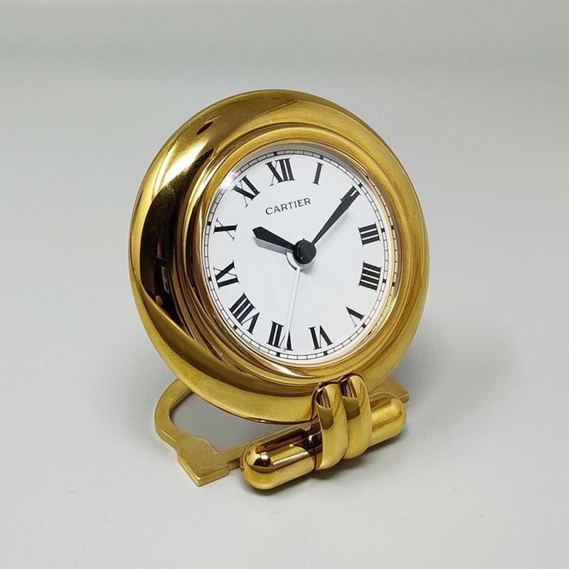 Mid-Century Modern 1990s Gorgeous Cartier Alarm Clock Colisee. Made in France
