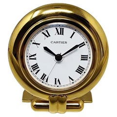 Magnifique horloge d'alarme Cartier Colisee des années 1990 Fabriqué en France