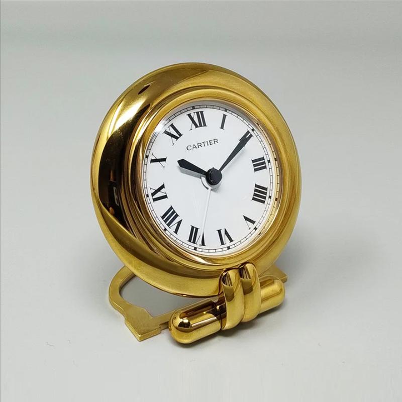 Años 90 Precioso reloj despertador Cartier pendulette 