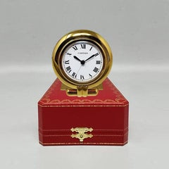1990s Gorgeous Cartier alarm clock pendulette "Colisee". Made in France