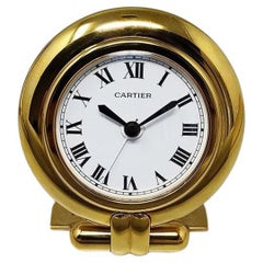 1990s Gorgeous Cartier alarm clock pendulette "Colisee". Made in France