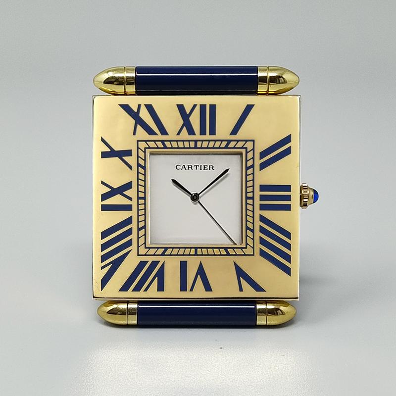 Magnifique pendule d'alarme Cartier des années 1990. Fabriqué en Suisse Excellent état - En vente à Milano, IT