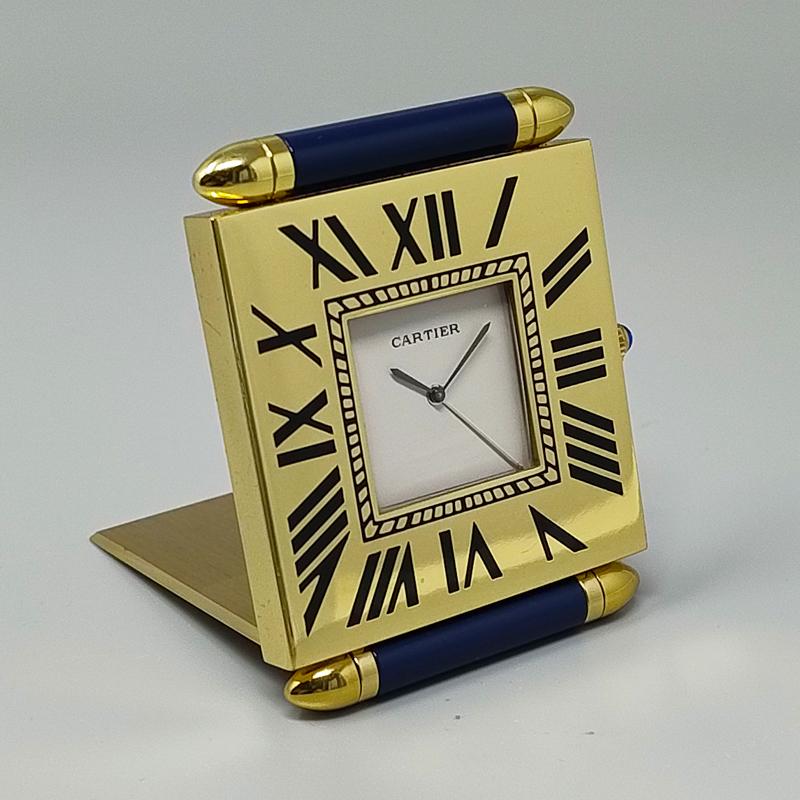 Fin du 20e siècle Magnifique pendule d'alarme Cartier des années 1990. Fabriqué en Suisse en vente