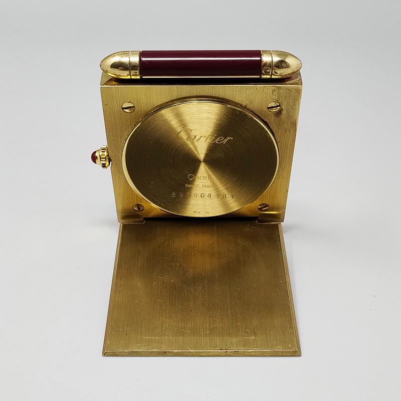 1990s Gorgeous Cartier Alarm Clock Pendulette. Made in Swiss For Sale 1