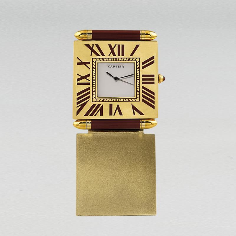 1990s Gorgeous Cartier Alarm Clock Pendulette. Made in Swiss For Sale 2