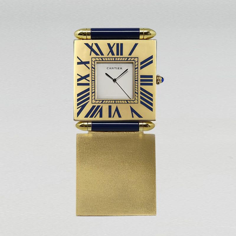 Magnifique pendule d'alarme Cartier des années 1990. Fabriqué en Suisse en vente 2