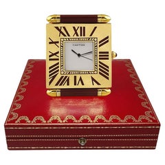 1990s Gorgeous Cartier Alarm Clock Pendulette. Made in Swiss