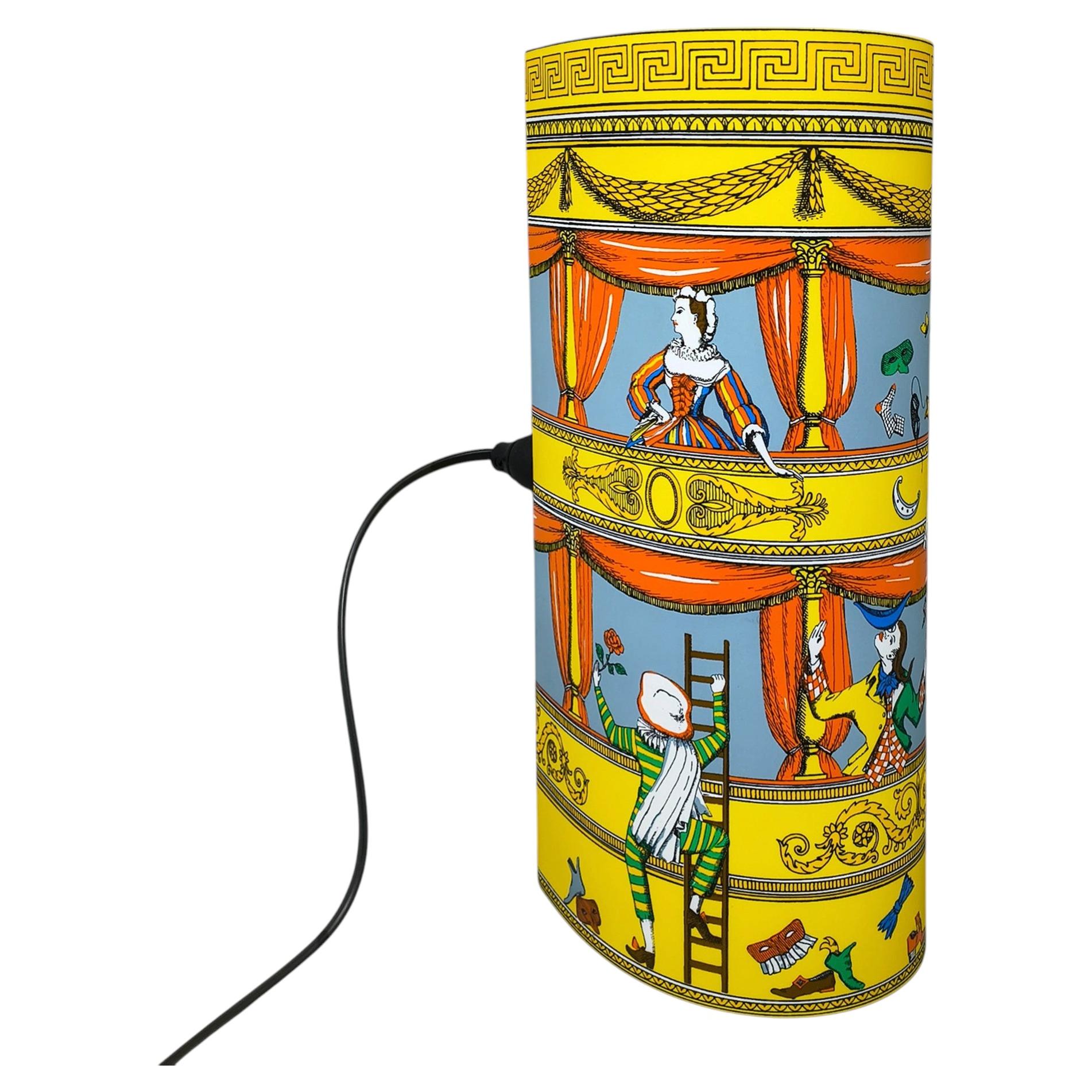 1990s Gorgeous "Commedia dell'Arte" table Lamp by Piero Fornasetti for Antonange