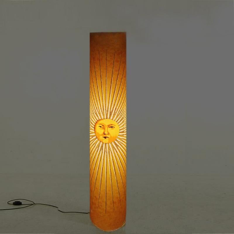 Wunderschöne Stehlampe „Sun“ von Piero Fornasetti für Antonangeli, 1990er Jahre (Moderne der Mitte des Jahrhunderts) im Angebot