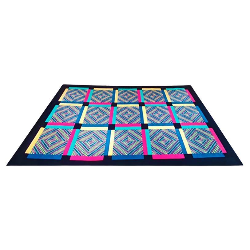 1990s Gorgeous Woolen Rug by Ottavio Missoni. Made in Italy For Sale