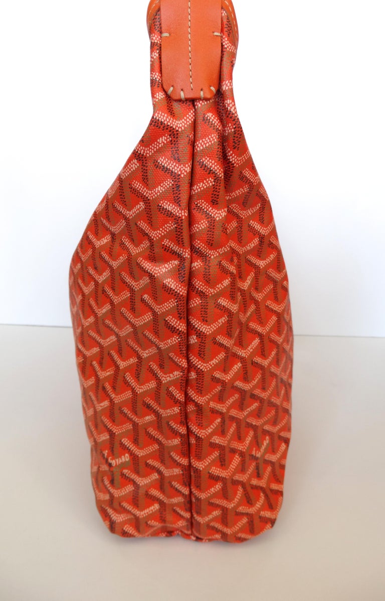 1990s Goyard Fidji Hobo Orange Leather Tote Bag at 1stDibs