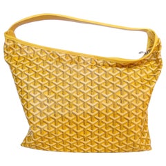 1990s Goyard Fidji Hobo Yellow Leather Tote Bag
